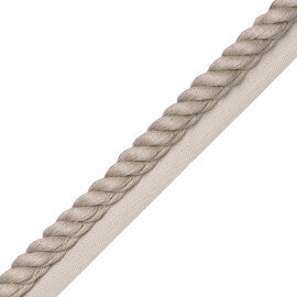 1/2" Bali Linen Cord With Tape Trim by Samuel & Sons in Flax