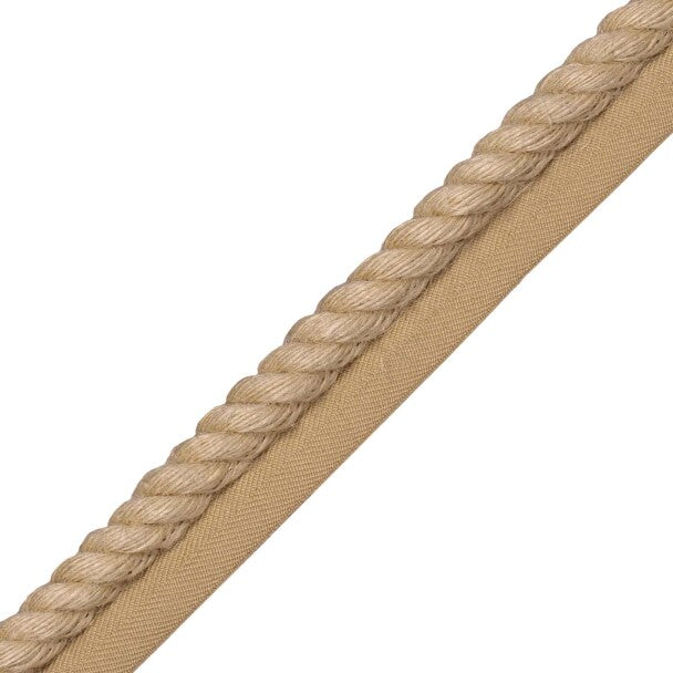 1/2" Bali Jute Cord With Tape Trim by Samuel & Sons in Burlap