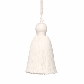 Bali Cotton Key Tassel Trim by Samuel & Sons in Cream