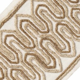 Sankara Jute Border Trim by Samuel & Sons in Burlap