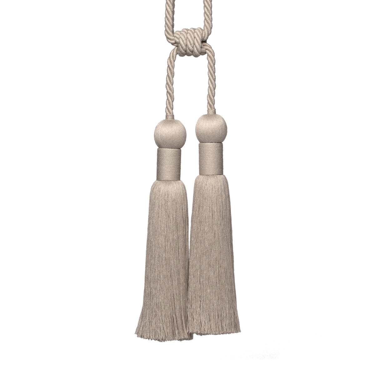 Bali Linen Double Tassel Tieback by Samuel & Sons in Linen