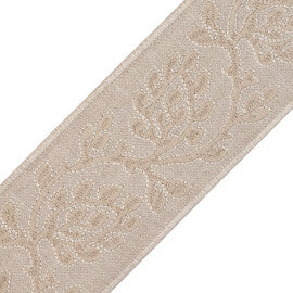 Mare Embroidered Border Trim by Samuel & Sons in Dune