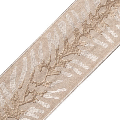 Tahiti Embroidered Border Trim by Samuel & Sons in Dune