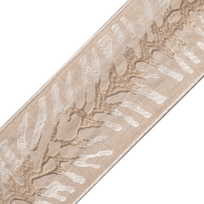 Tahiti Embroidered Border Trim by Samuel & Sons in Dune