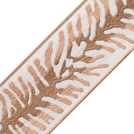 Tahiti Embroidered Border Trim by Samuel & Sons in Shell