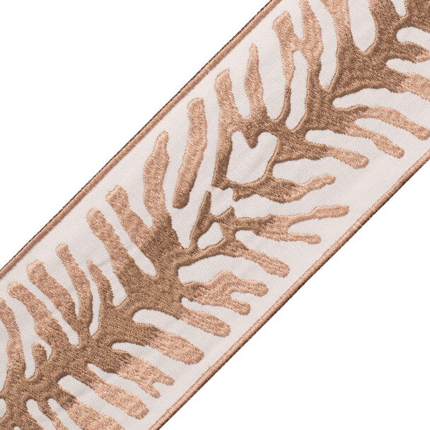 Tahiti Embroidered Border Trim by Samuel & Sons in Shell