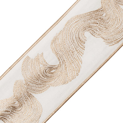 Oahu Embroidered Border Trim by Samuel & Sons in Dune