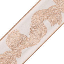 Oahu Embroidered Border Trim by Samuel & Sons in Shell
