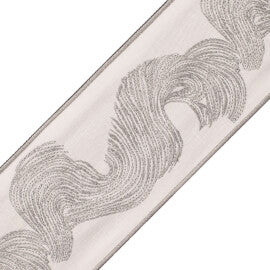 Oahu Embroidered Border Trim by Samuel & Sons in Pebble