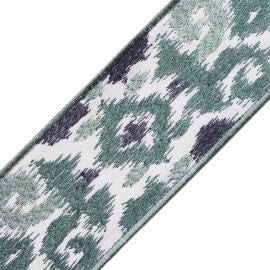 Kauai Embroidered Border Trim by Samuel & Sons in Tidepool