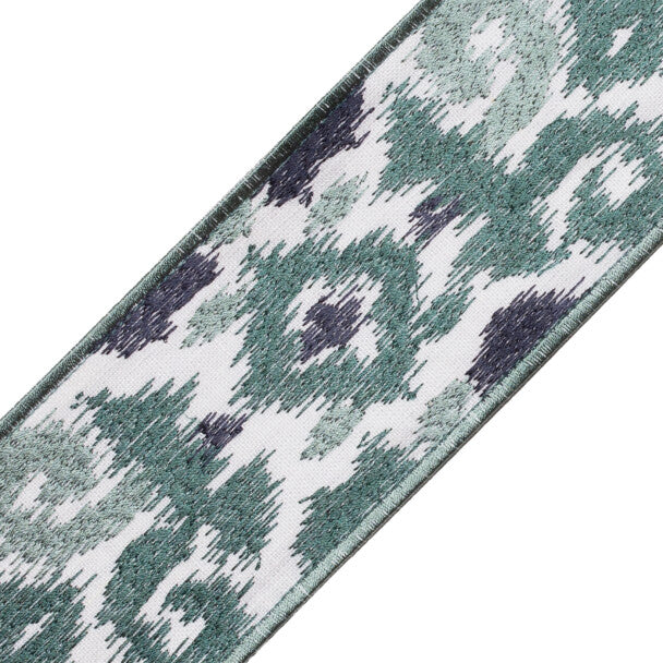 Kauai Embroidered Border Trim by Samuel & Sons in Tidepool