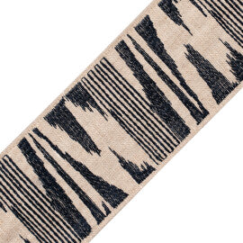 Lanai Embroidered Border Trim by Samuel & Sons in Marine