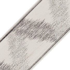Castello Embroidered Border Trim by Samuel & Sons in Stone