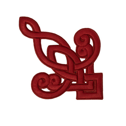 Galeazze Appliqué by Samuel & Sons in Titian Red