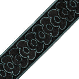 Veronese Velvet Border Trim by Samuel & Sons in Petrol Blue
