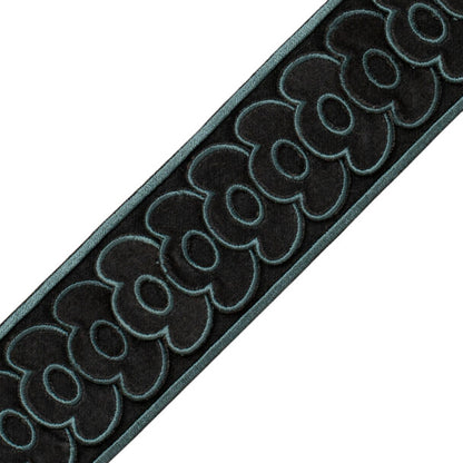 Veronese Velvet Border Trim by Samuel & Sons in Petrol Blue