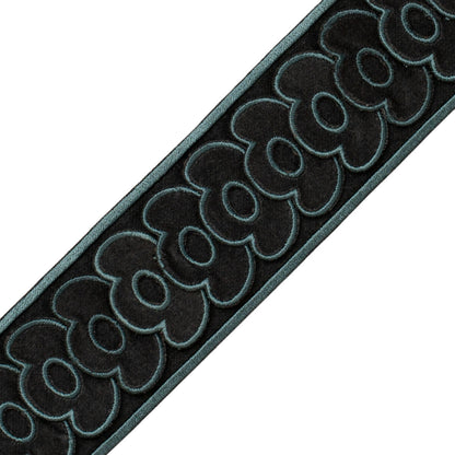Veronese Velvet Border Trim by Samuel & Sons in Petrol Blue