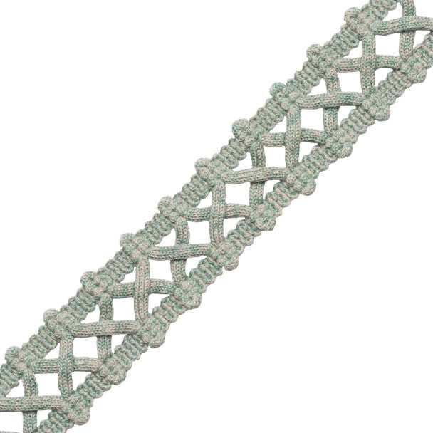 Terrace Openwork Braid Trim by Samuel & Sons in Surf