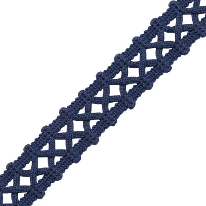 Terrace Openwork Braid Trim by Samuel & Sons in Marine