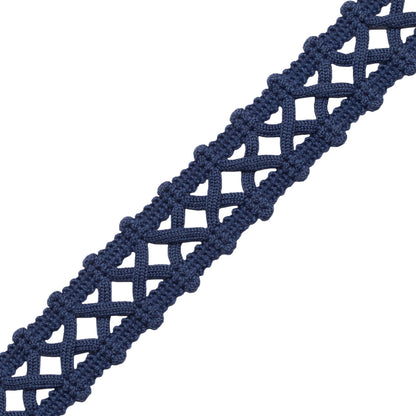 Terrace Openwork Braid Trim by Samuel & Sons in Marine