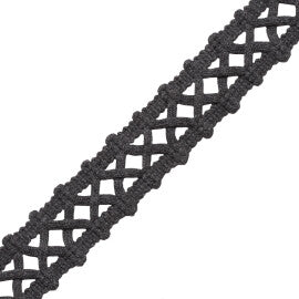 Terrace Openwork Braid Trim by Samuel & Sons in Cobblestone
