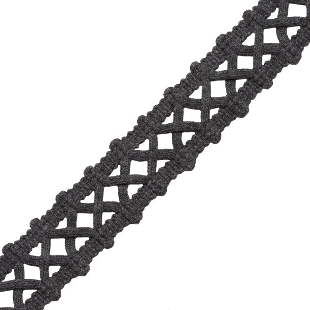 Terrace Openwork Braid Trim by Samuel & Sons in Cobblestone