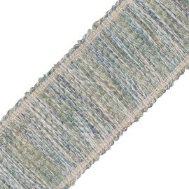 Terrace Strié Chenille Border Trim by Samuel & Sons in Surf