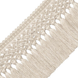 Édelie Linen Tassel Skirt Fringe Trim by Samuel & Sons in Eggshell