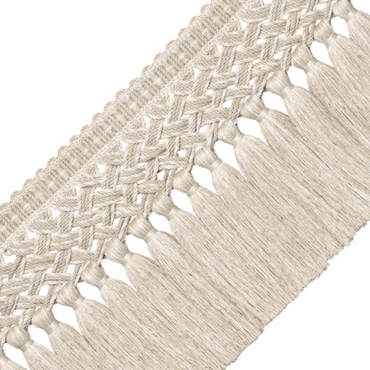Édelie Linen Tassel Skirt Fringe Trim by Samuel & Sons in Eggshell