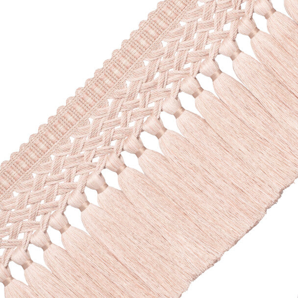 Édelie Linen Tassel Skirt Fringe Trim by Samuel & Sons in Blush