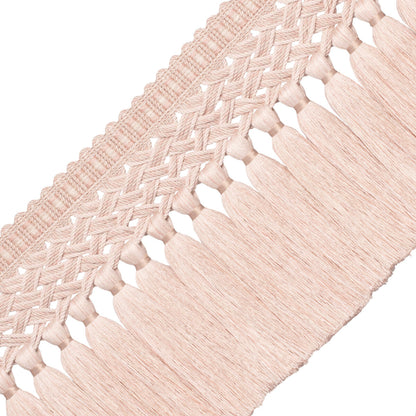 Édelie Linen Tassel Skirt Fringe Trim by Samuel & Sons in Blush