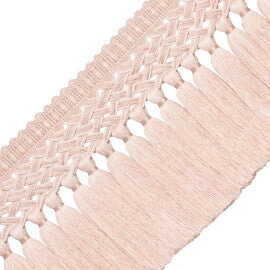 Édelie Linen Tassel Skirt Fringe Trim by Samuel & Sons in Blush