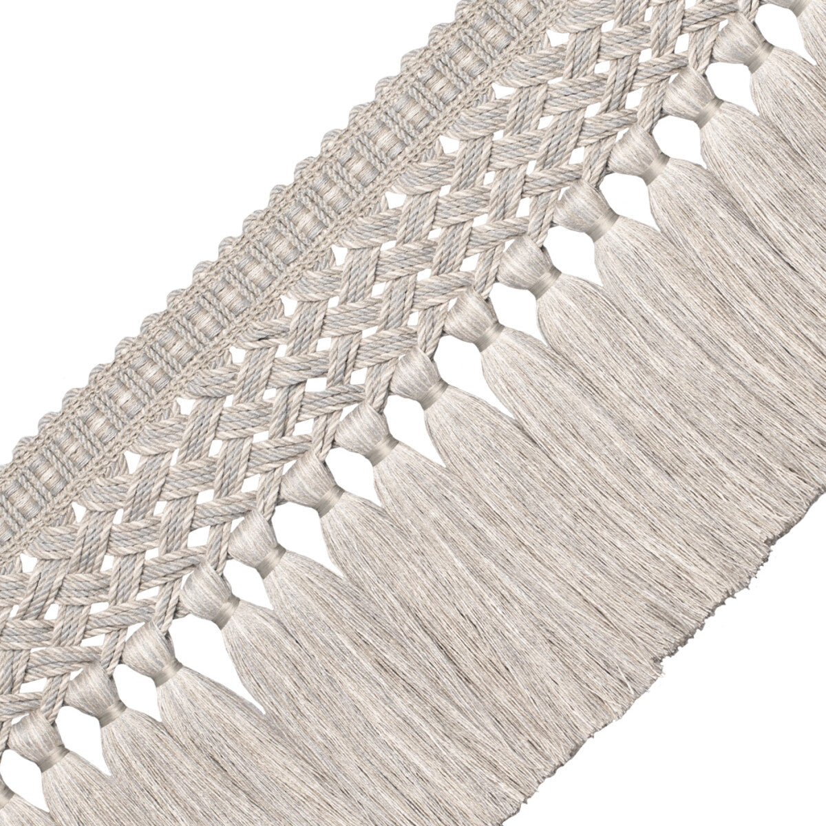 Édelie Linen Tassel Skirt Fringe Trim by Samuel & Sons in Fog