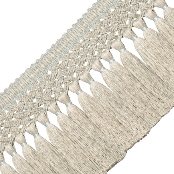 Édelie Linen Tassel Skirt Fringe Trim by Samuel & Sons in Glass