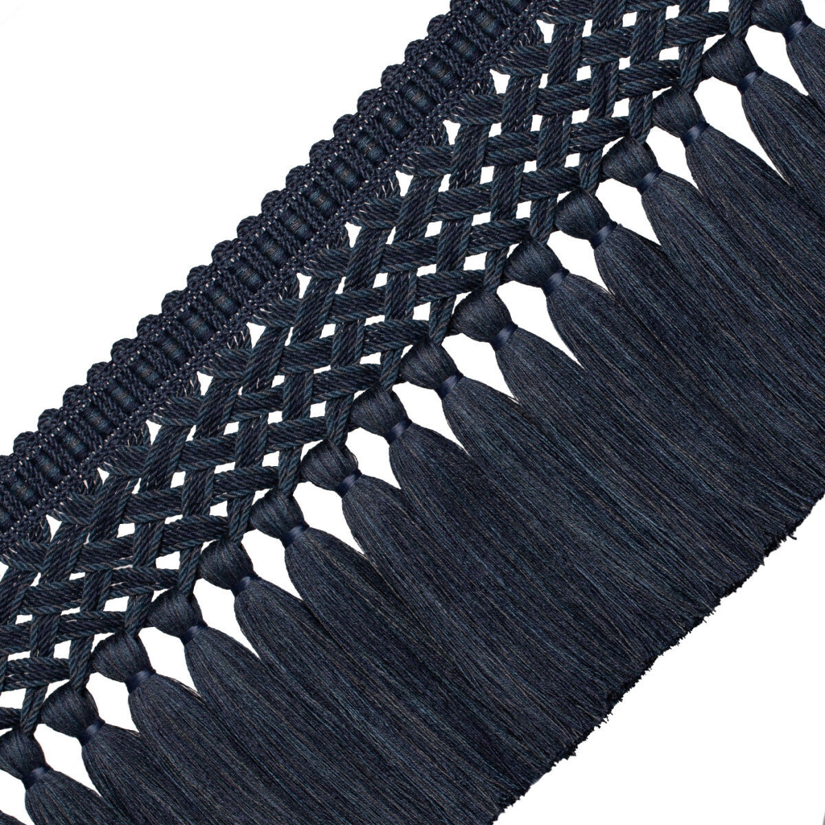 Édelie Linen Tassel Skirt Fringe Trim by Samuel & Sons in Indigo
