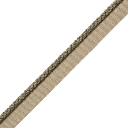 1/4" Cambridge Cord With Tape Trim by Samuel & Sons in Ash Grey