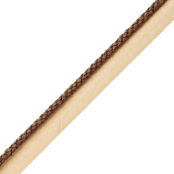 1/4" Cambridge Cord With Tape Trim by Samuel & Sons in Brown