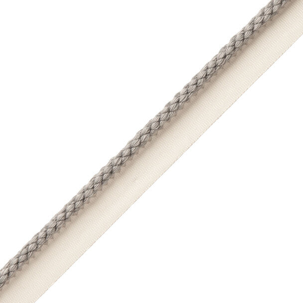 1/4" Cambridge Cord With Tape Trim by Samuel & Sons in Sterling