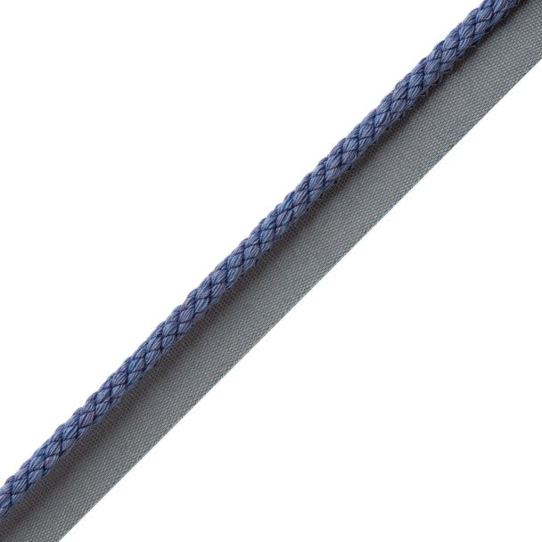 1/4" Cambridge Cord With Tape Trim by Samuel & Sons in Delphinium