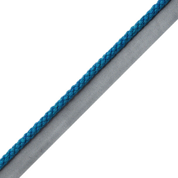 1/4" Cambridge Cord With Tape Trim by Samuel & Sons in Mykonos Blue