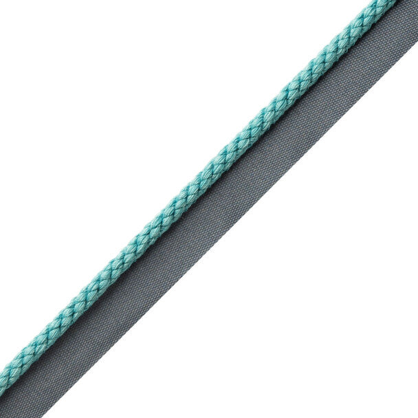 1/4" Cambridge Cord With Tape Trim by Samuel & Sons in Robins Egg