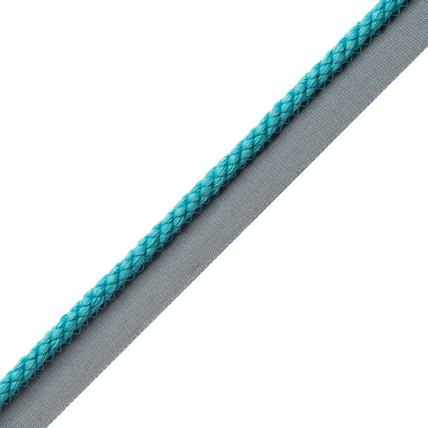 1/4" Cambridge Cord With Tape Trim by Samuel & Sons in Pool