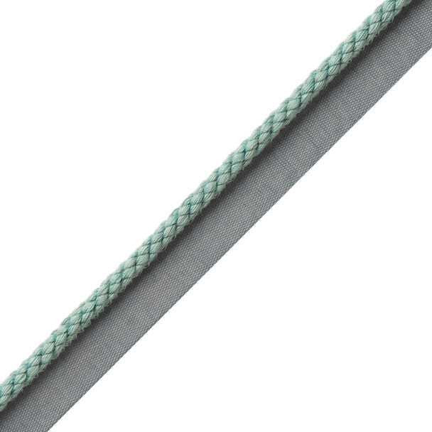1/4" Cambridge Cord With Tape Trim by Samuel & Sons in Aquarius
