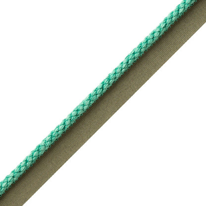 1/4" Cambridge Cord With Tape Trim by Samuel & Sons in Lagoon