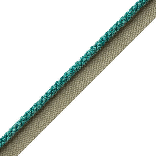 1/4" Cambridge Cord With Tape Trim by Samuel & Sons in Malachite