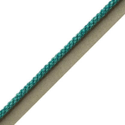 1/4" Cambridge Cord With Tape Trim by Samuel & Sons in Malachite