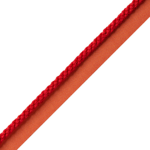 1/4" Cambridge Cord With Tape Trim by Samuel & Sons in Scarlet
