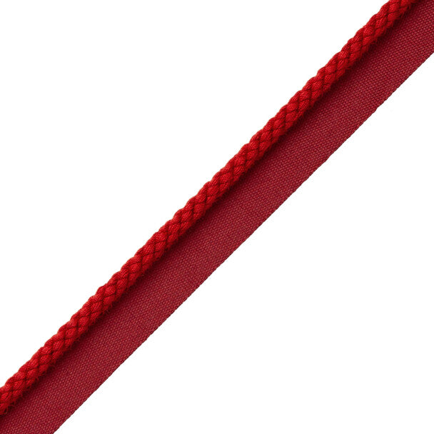 1/4" Cambridge Cord With Tape Trim by Samuel & Sons in Crimson Red