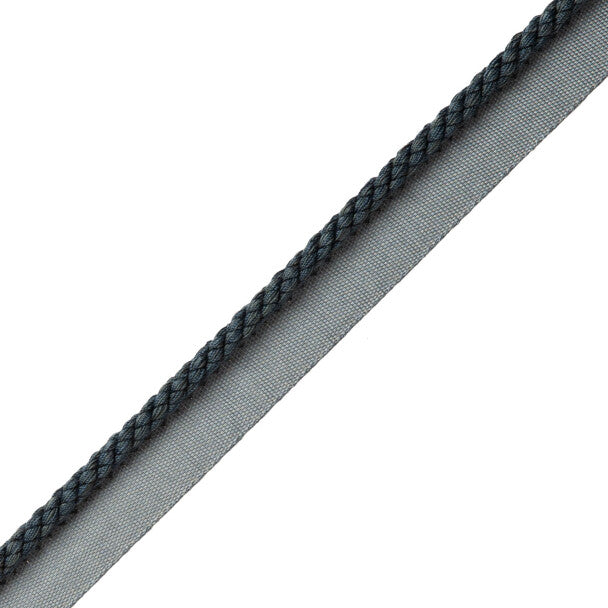 1/4" Cambridge Cord With Tape Trim by Samuel & Sons in Indigo