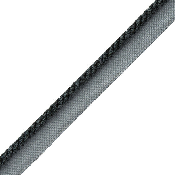 1/4" Cambridge Cord With Tape Trim by Samuel & Sons in Ink